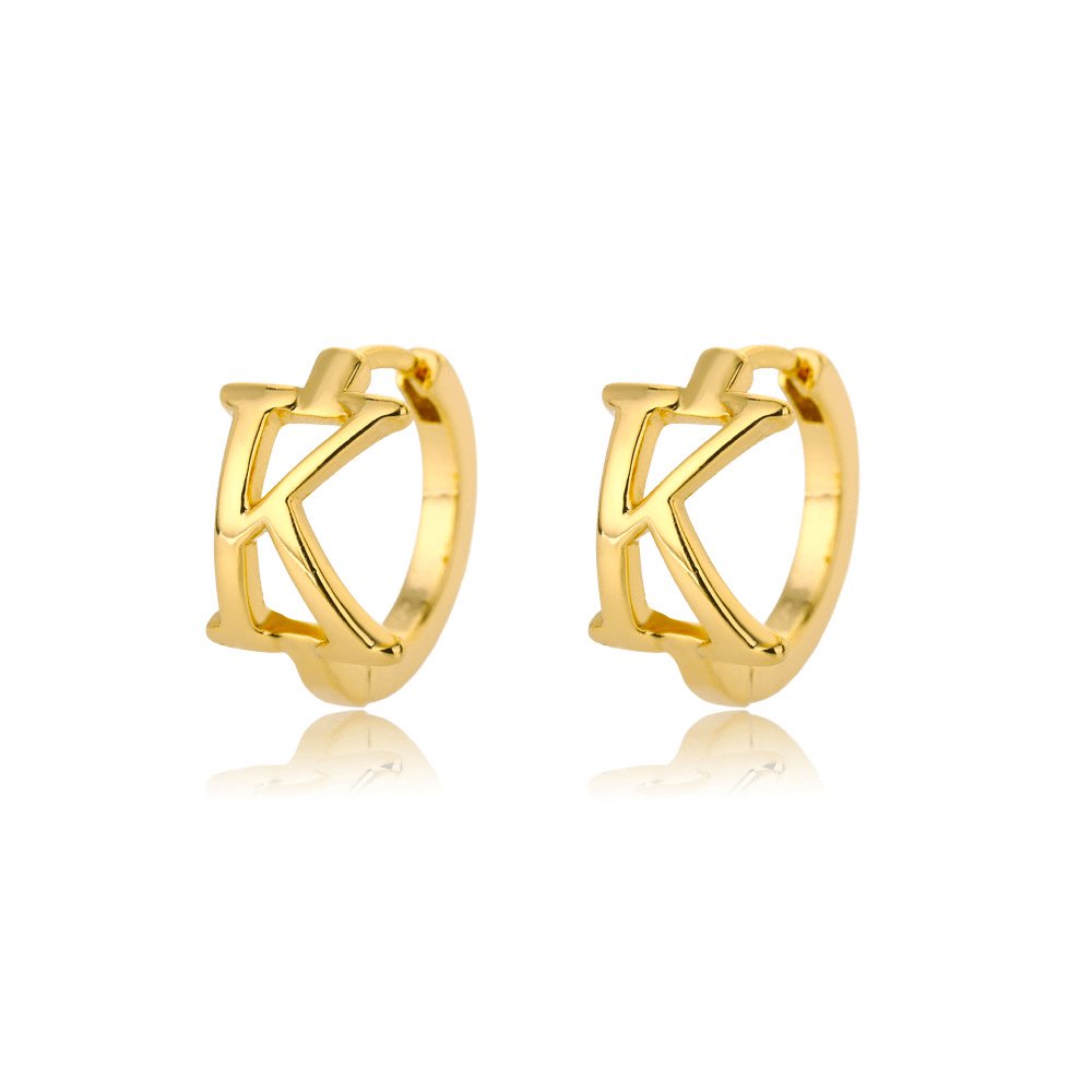 A - Z Small Personalized Letter Gold Hoop Earrings - Jewelry & Accessories - Earrings - Hoop | EarReplaceable Jewelry