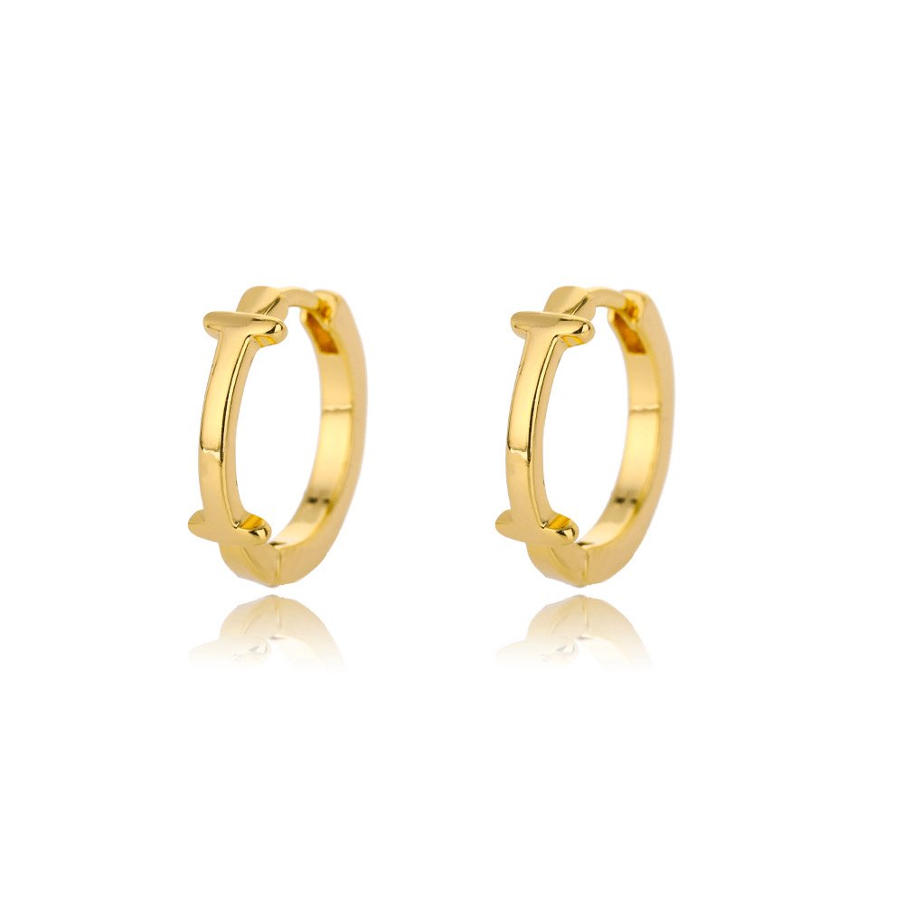 A - Z Small Personalized Letter Gold Hoop Earrings - Jewelry & Accessories - Earrings - Hoop | EarReplaceable Jewelry