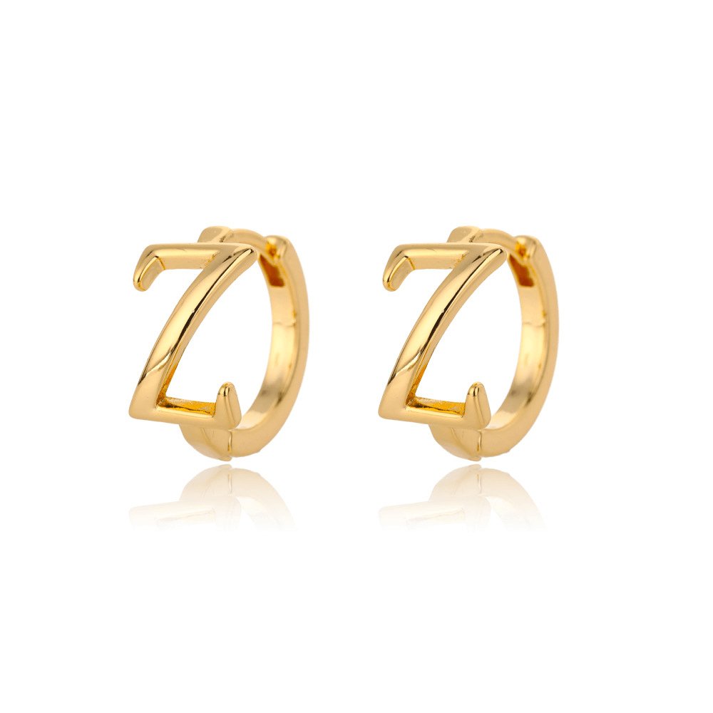 A - Z Small Personalized Letter Gold Hoop Earrings - Jewelry & Accessories - Earrings - Hoop | EarReplaceable Jewelry