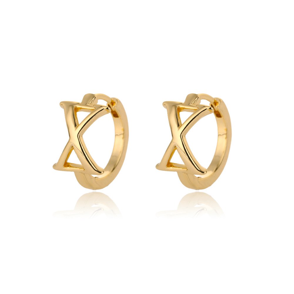 A - Z Small Personalized Letter Gold Hoop Earrings - Jewelry & Accessories - Earrings - Hoop | EarReplaceable Jewelry