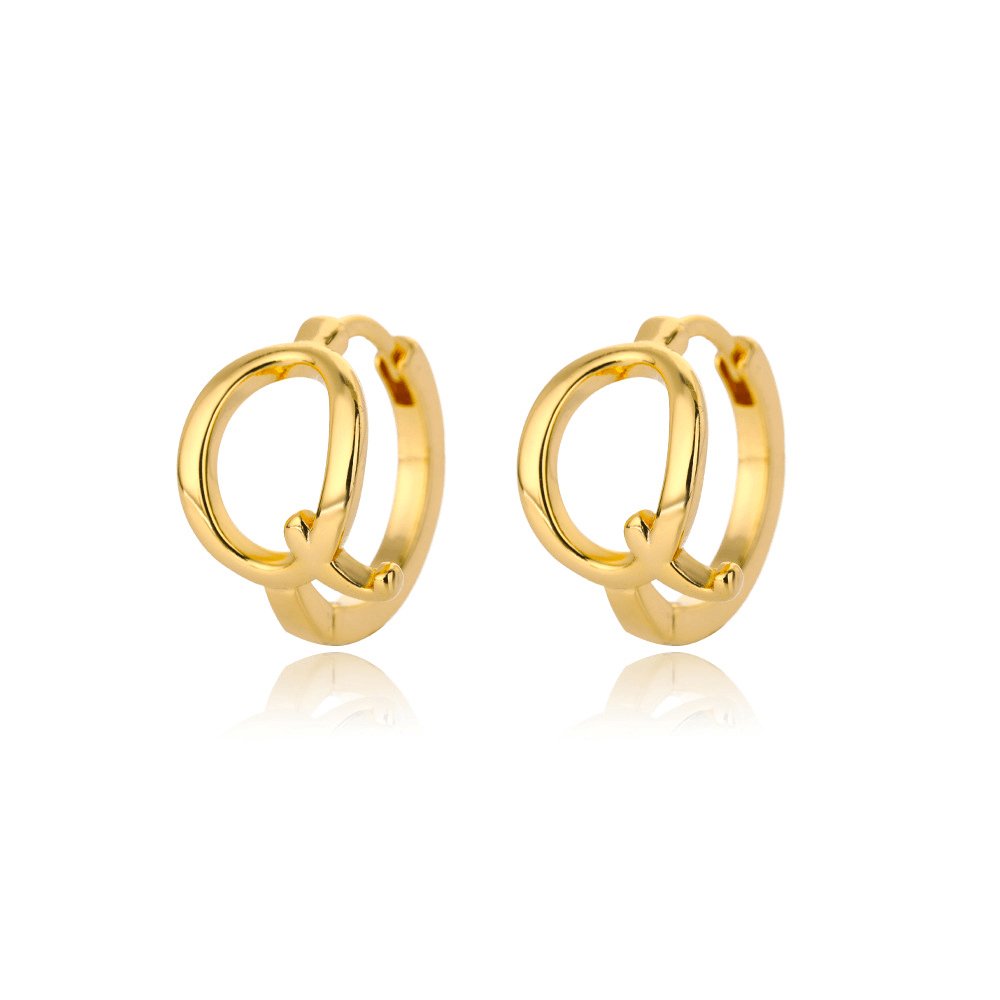 A - Z Small Personalized Letter Gold Hoop Earrings - Jewelry & Accessories - Earrings - Hoop | EarReplaceable Jewelry
