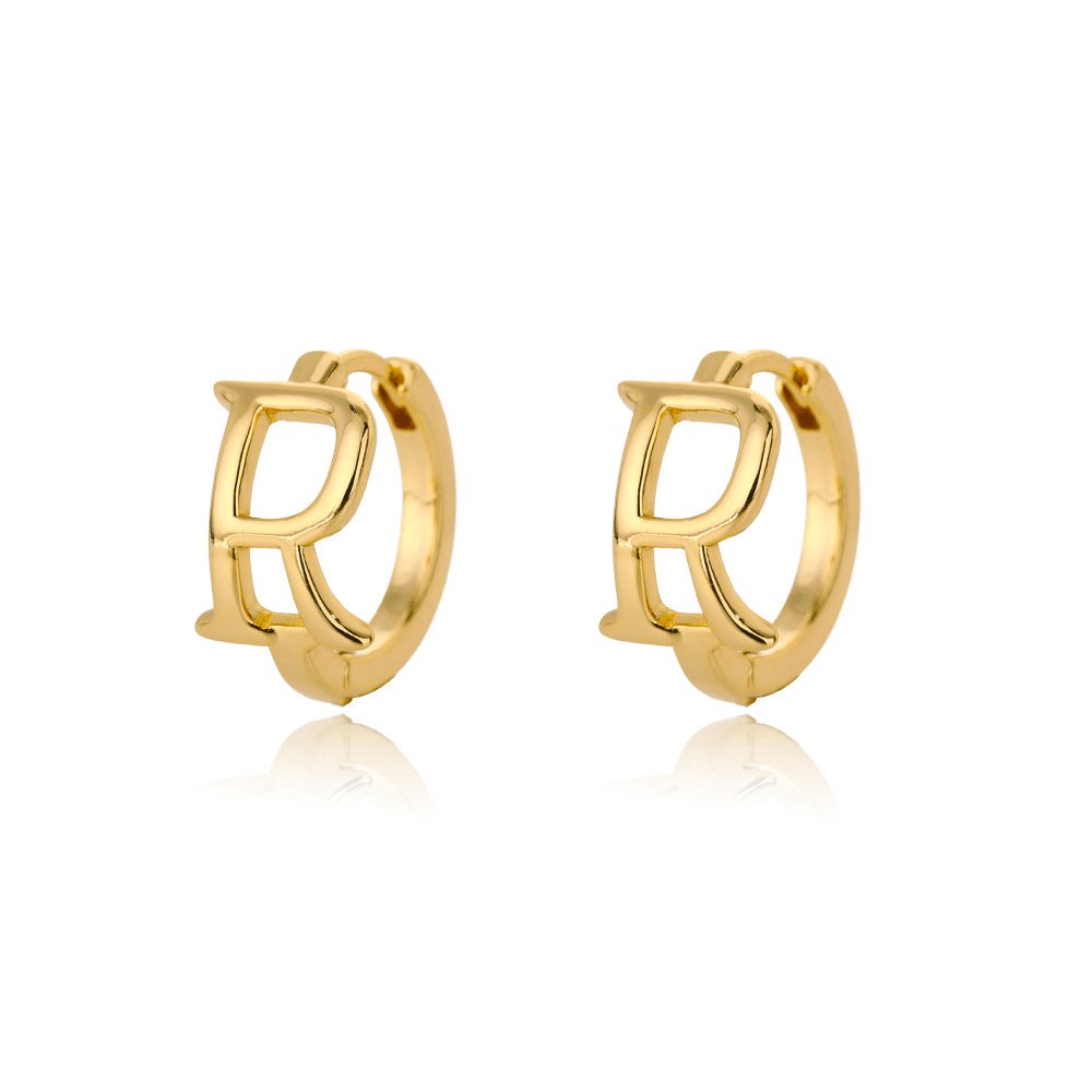 A - Z Small Personalized Letter Gold Hoop Earrings - Jewelry & Accessories - Earrings - Hoop | EarReplaceable Jewelry
