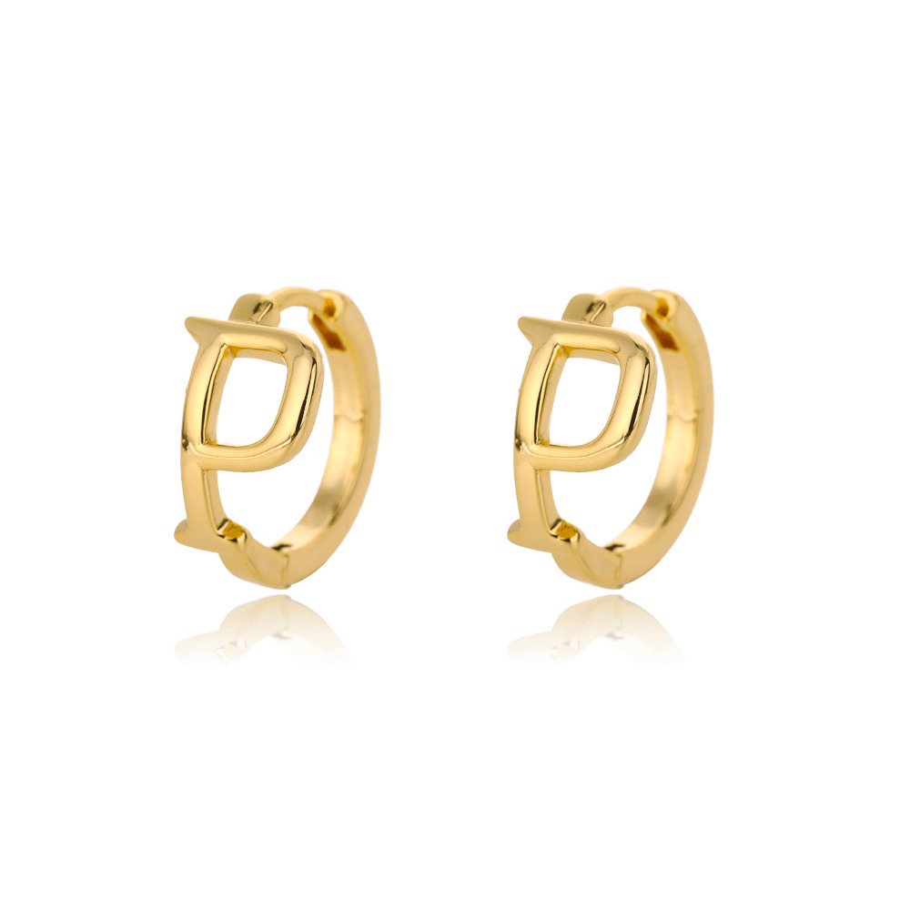 A - Z Small Personalized Letter Gold Hoop Earrings - Jewelry & Accessories - Earrings - Hoop | EarReplaceable Jewelry