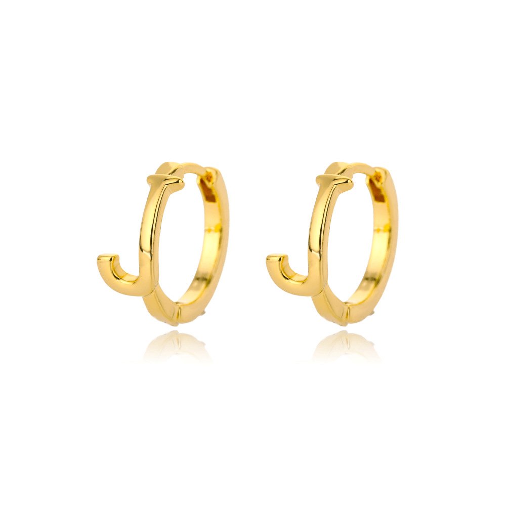 A - Z Small Personalized Letter Gold Hoop Earrings - Jewelry & Accessories - Earrings - Hoop | EarReplaceable Jewelry