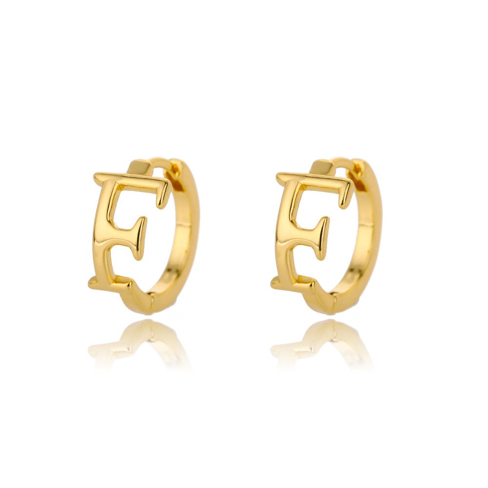 A - Z Small Personalized Letter Gold Hoop Earrings - Jewelry & Accessories - Earrings - Hoop | EarReplaceable Jewelry