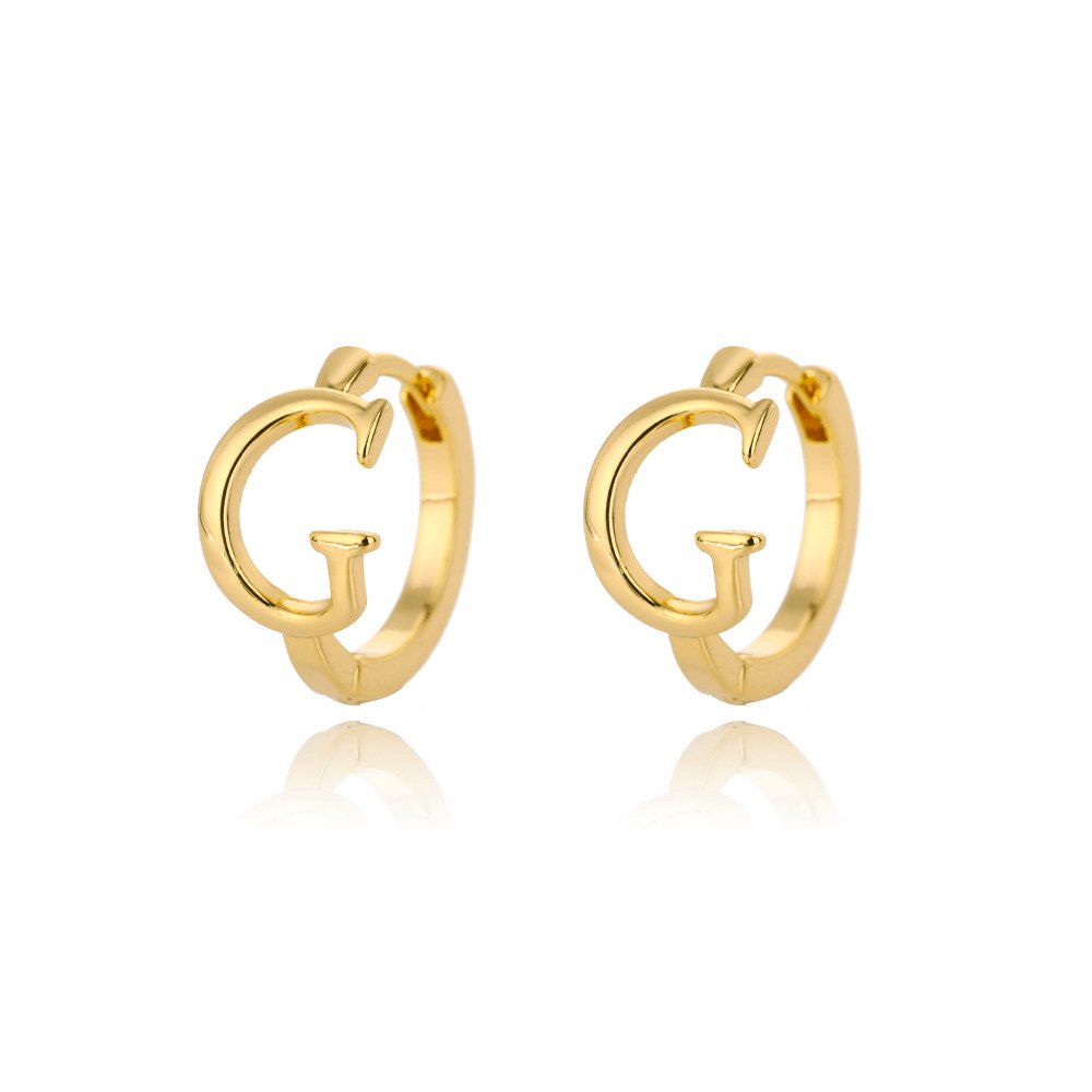 A - Z Small Personalized Letter Gold Hoop Earrings - Jewelry & Accessories - Earrings - Hoop | EarReplaceable Jewelry