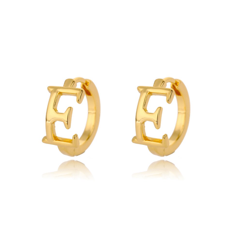 A - Z Small Personalized Letter Gold Hoop Earrings - Jewelry & Accessories - Earrings - Hoop | EarReplaceable Jewelry