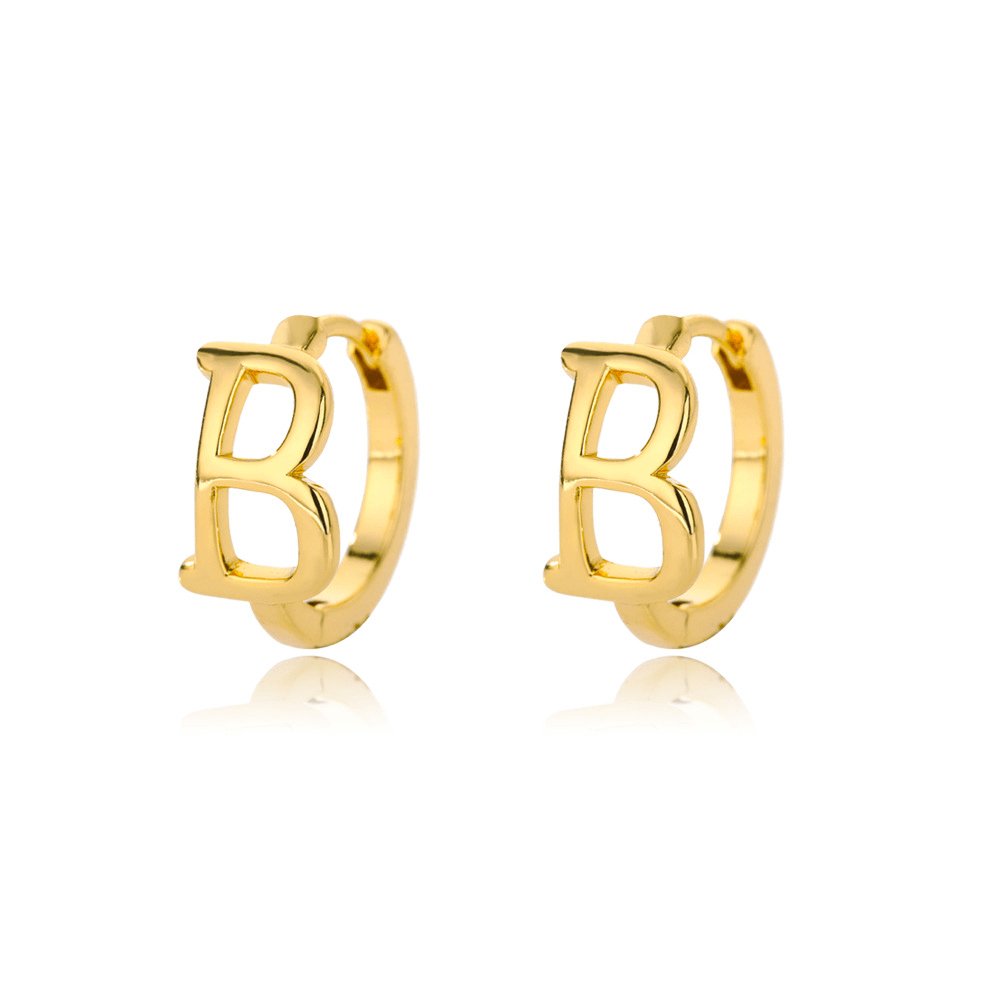 A - Z Small Personalized Letter Gold Hoop Earrings - Jewelry & Accessories - Earrings - Hoop | EarReplaceable Jewelry