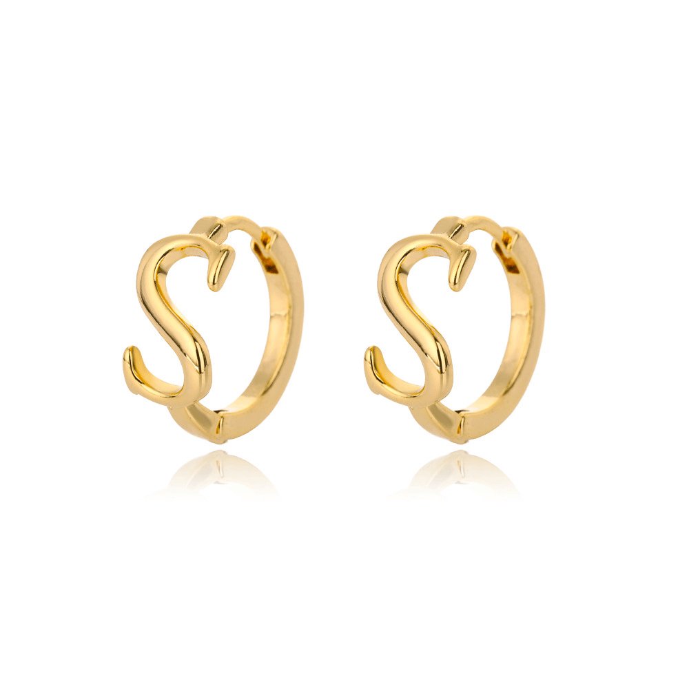 A - Z Small Personalized Letter Gold Hoop Earrings - Jewelry & Accessories - Earrings - Hoop | EarReplaceable Jewelry