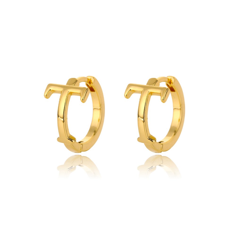 A - Z Small Personalized Letter Gold Hoop Earrings - Jewelry & Accessories - Earrings - Hoop | EarReplaceable Jewelry