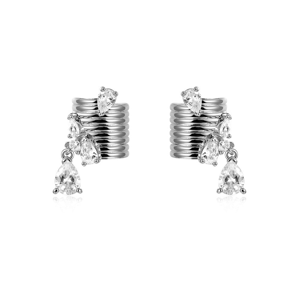 Dripping Diamonds Ear Clip - Jewelry & Accessories - Earrings - Drop | EarReplaceable Jewelry