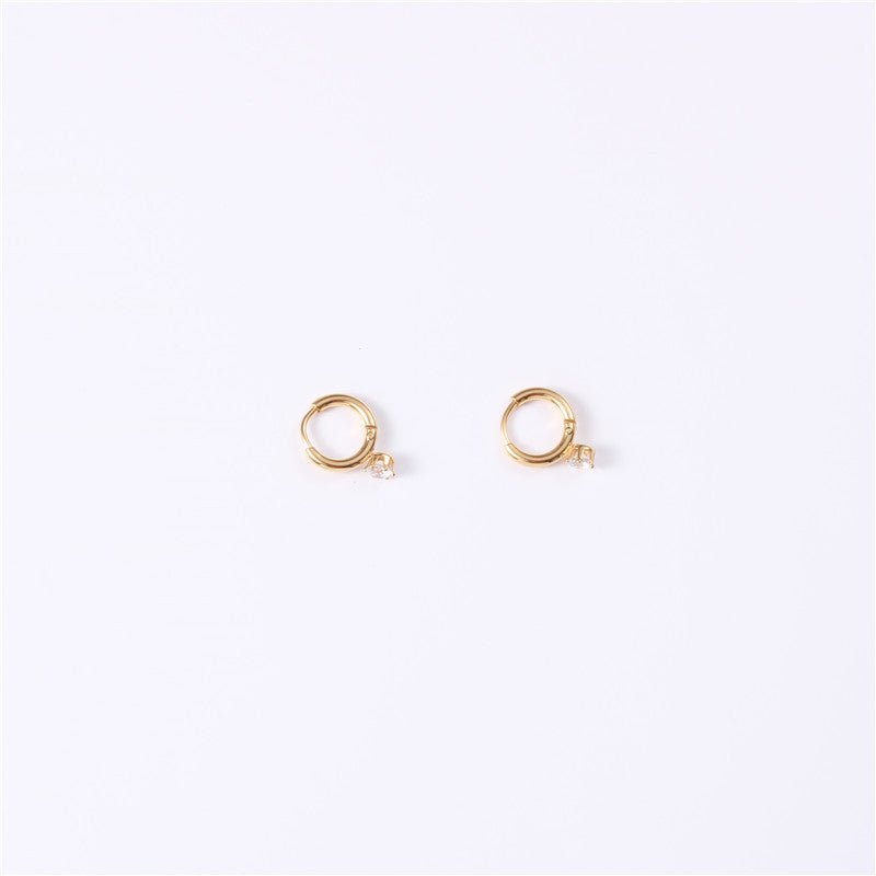 I'm Single Diamond and Small Gold Hoop Earrings - Jewelry & Accessories - Earrings - Hoop | EarReplaceable Jewelry