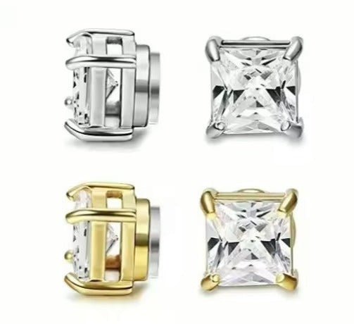 Square Magnetic Stud Earrings - Jewelry & Accessories - Earrings | EarReplaceable Jewelry