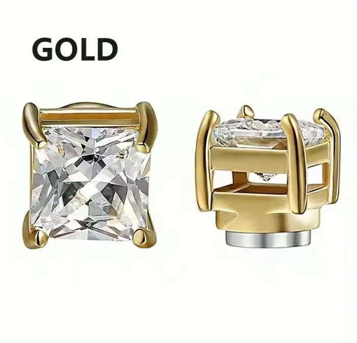 Square Magnetic Stud Earrings - Jewelry & Accessories - Earrings | EarReplaceable Jewelry