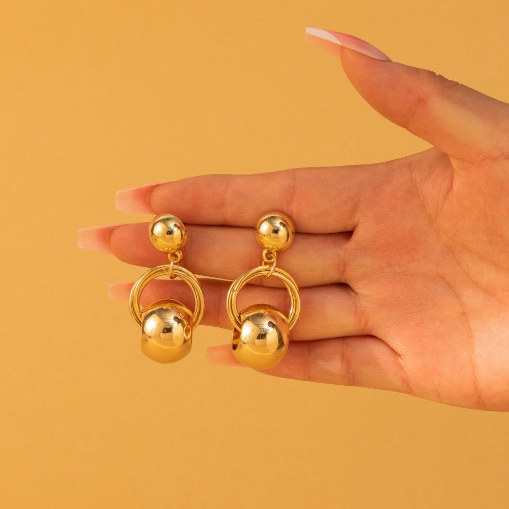 Take a Shot Lightweight Gold Earrings - Jewelry & Accessories - Earrings | EarReplaceable Jewelry