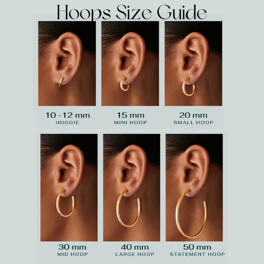 Hoop Size Guide EarReplaceable Jewelry