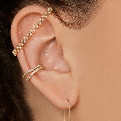 All In Pearl and Rhinestone Full Ear Clip - Jewelry & Accessories - Earrings | EarReplaceable Jewelry