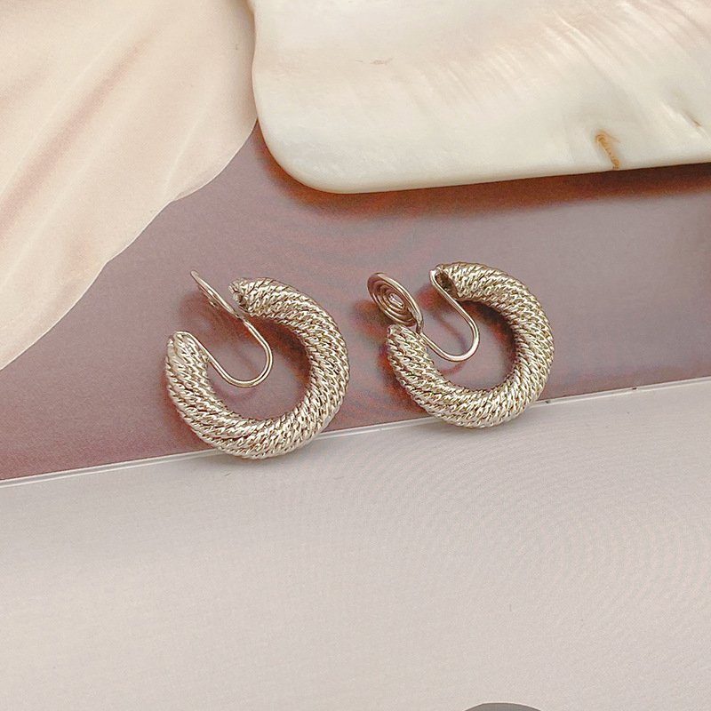 Braided Clip On Hoop Earring - Jewelry & Accessories - Earrings | EarReplaceable Jewelry