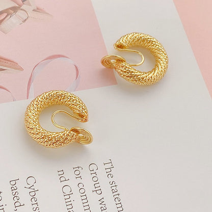 Braided Clip On Hoop Earring - Jewelry & Accessories - Earrings | EarReplaceable Jewelry