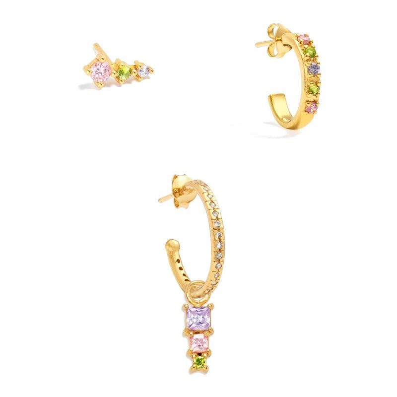 Colorfully Curated Earring Stacking Sets | 7 Styles to Choose From  - Earrings - Drop | earring sets - earring stacks