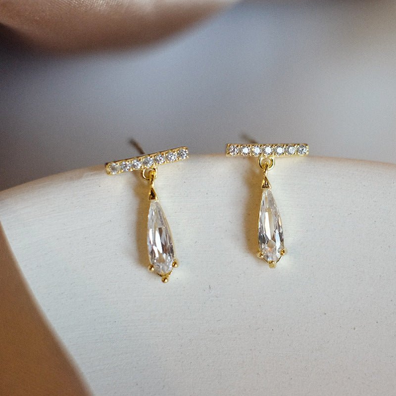 Diamond Bar Earrings - Jewelry & Accessories - Earrings - Drop | EarReplaceable Jewelry