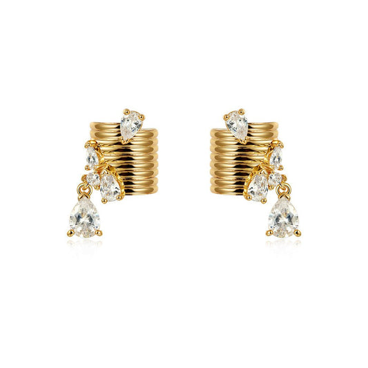 Dripping Diamonds Ear Clip - Jewelry & Accessories - Earrings - Drop | EarReplaceable Jewelry