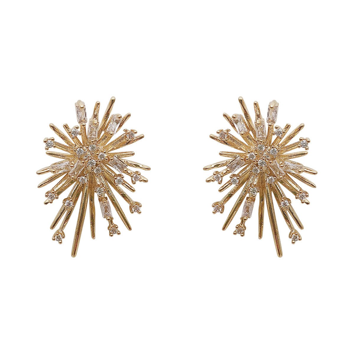 Fireworks Zircon Stud Earrings - Jewelry & Accessories - Earrings - Drop | EarReplaceable Jewelry