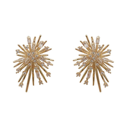 Fireworks Zircon Stud Earrings - Jewelry & Accessories - Earrings - Drop | EarReplaceable Jewelry