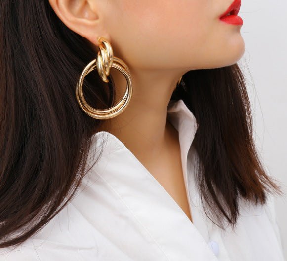 Go Big|Oversized Round Drop Earrings - Jewelry & Accessories - Earrings - Drop | EarReplaceable Jewelry