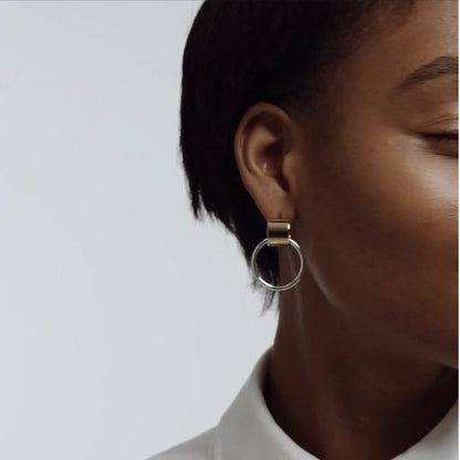 Hoop de Loop Geometric Drop Earrings - Jewelry & Accessories - Earrings - Drop | EarReplaceable Jewelry