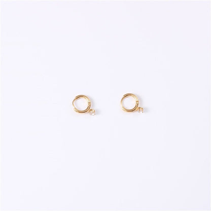 I'm Single Diamond and Small Gold Hoop Earrings - Jewelry & Accessories - Earrings - Hoop | EarReplaceable Jewelry