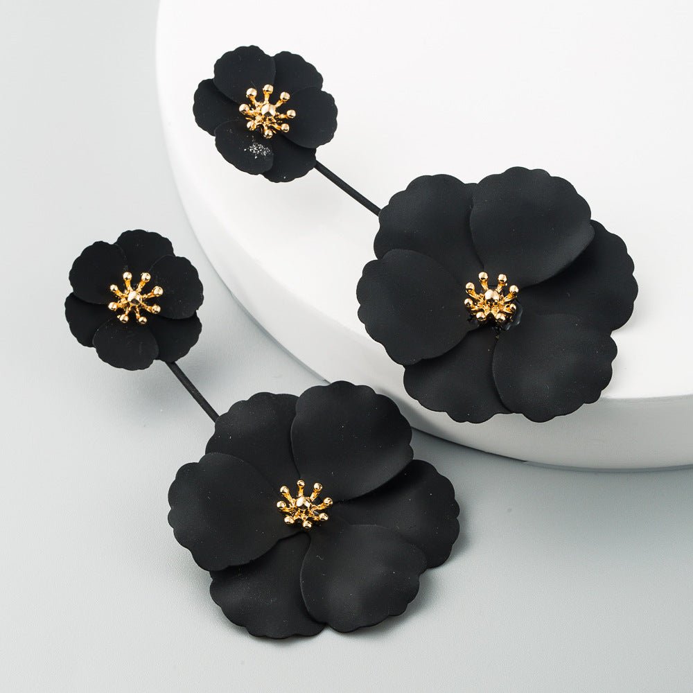 In Bloom Colorful Alloy Flower Earrings - Jewelry & Accessories - Earrings | EarReplaceable Jewelry