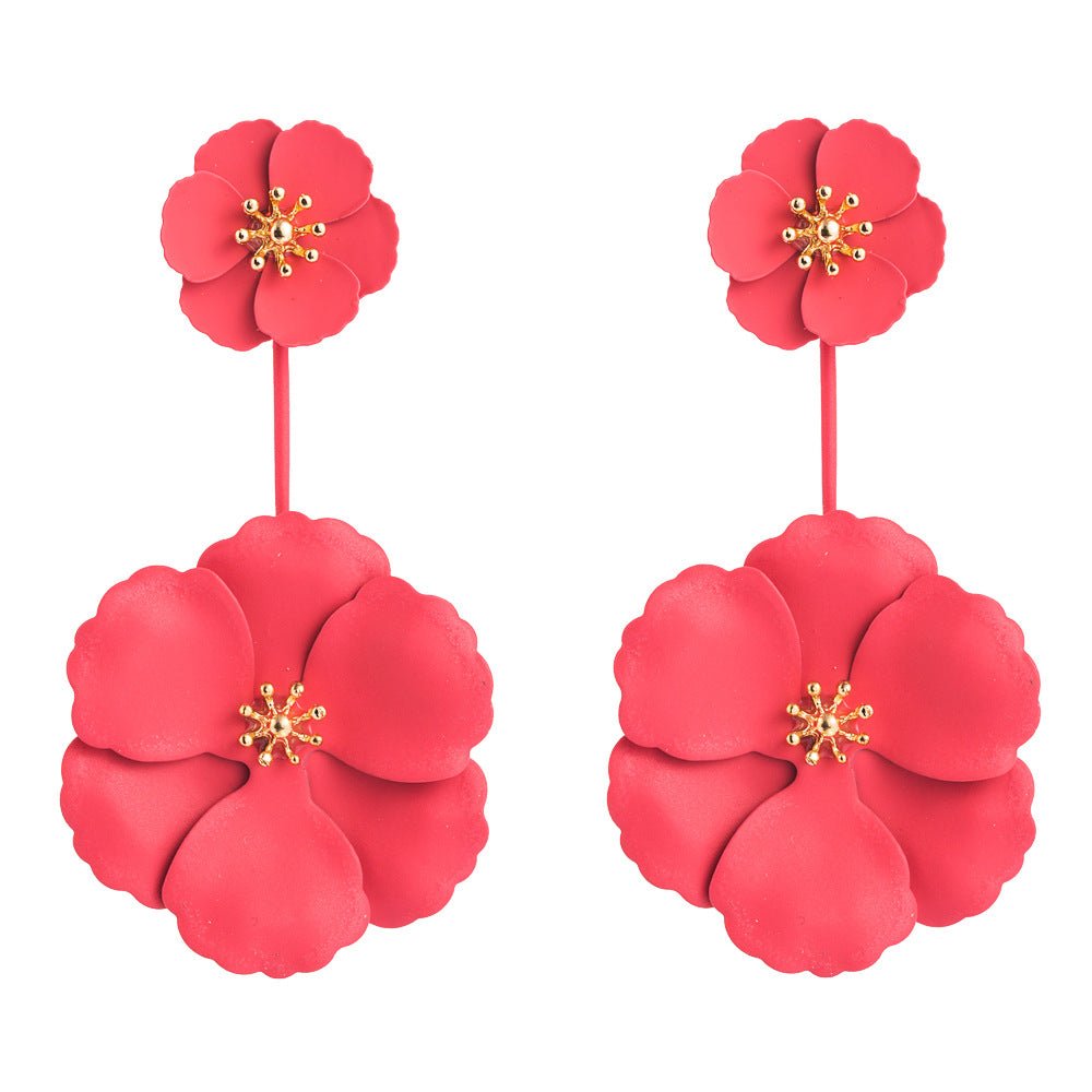 In Bloom Colorful Alloy Flower Earrings - Jewelry & Accessories - Earrings | EarReplaceable Jewelry