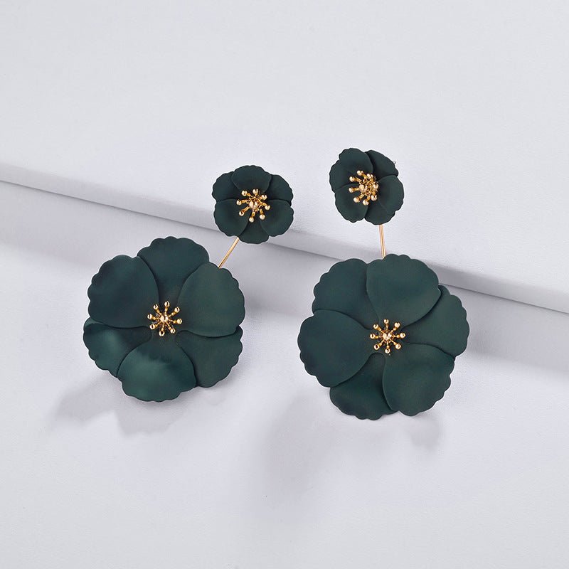 In Bloom Colorful Alloy Flower Earrings - Jewelry & Accessories - Earrings | EarReplaceable Jewelry