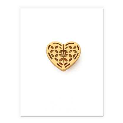 Love Vuitton Mini Heart Stud Earrings - Jewelry & Accessories - Earrings | EarReplaceable Jewelry