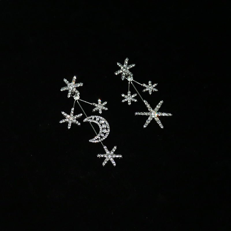 North Star Rhinestone Dangle Earrings - Jewelry & Accessories - Earrings - Drop | EarReplaceable Jewelry