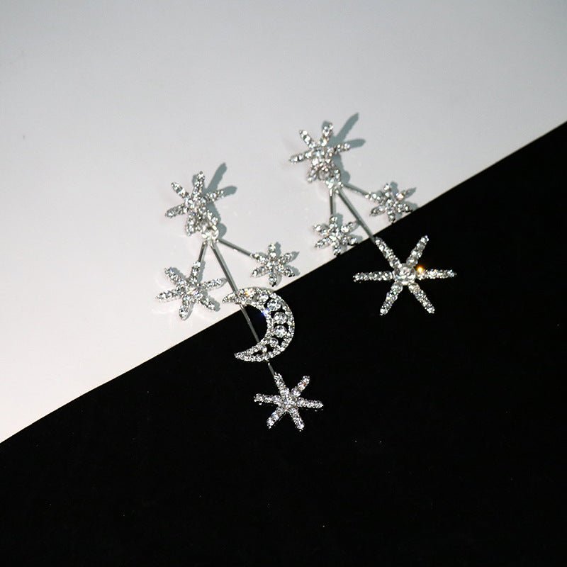 North Star Rhinestone Dangle Earrings - Jewelry & Accessories - Earrings - Drop | EarReplaceable Jewelry