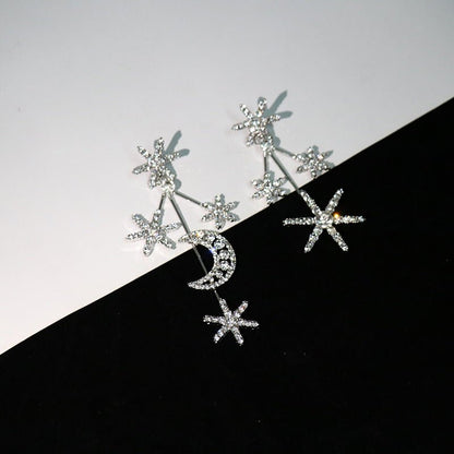 North Star Rhinestone Dangle Earrings - Jewelry & Accessories - Earrings - Drop | EarReplaceable Jewelry