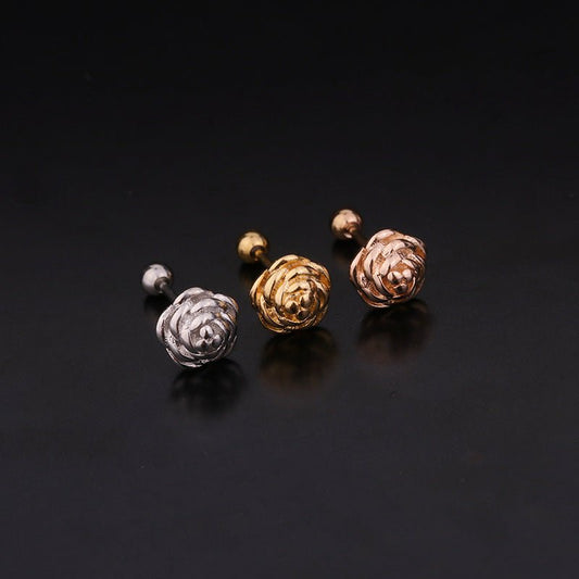 Roses Are Red Screw Back Stud Earrings - Jewelry & Accessories - Earrings | EarReplaceable Jewelry