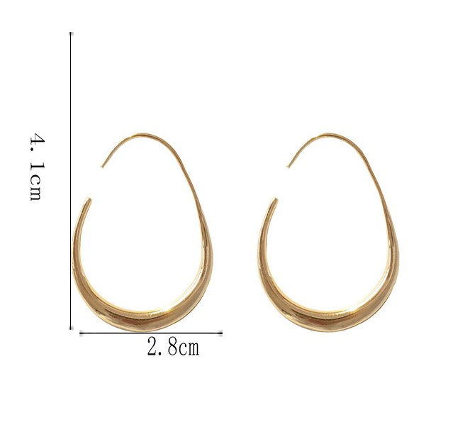 Simplistic Oval Hoop Earrings in Gold - Jewelry & Accessories - Earrings - Hoop | EarReplaceable Jewelry