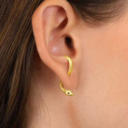 Slivering Snake Adjustable Ear Studs - Jewelry & Accessories - Earrings - Drop | EarReplaceable Jewelry