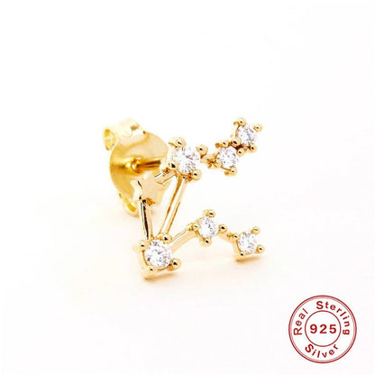 Zodiac Diamond Constellation Single Stud Earring - Jewelry & Accessories - Earrings - Drop | EarReplaceable Jewelry